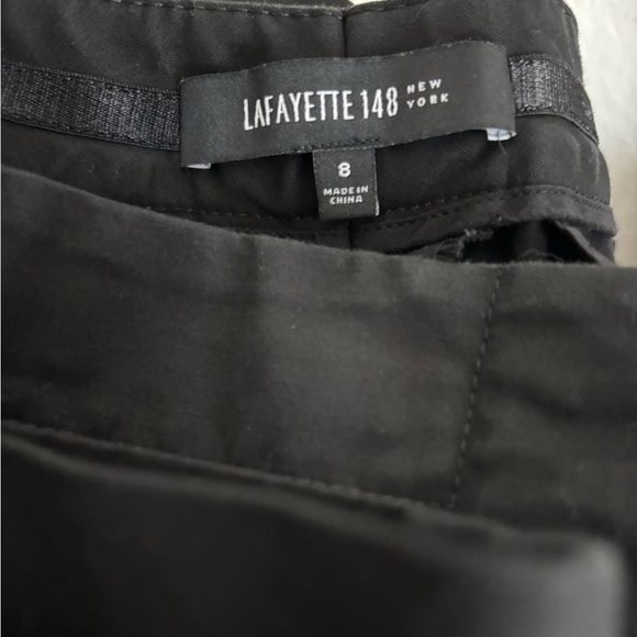 Lafayette 148 New York Black Straight Leg‎ Pant 8 - Picture 3 of 4